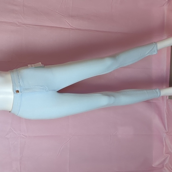 Guess Nova Ultra High Rise Skinny Jeans in Bleached Out Light Blue Wash Size 24 - Picture 1 of 8